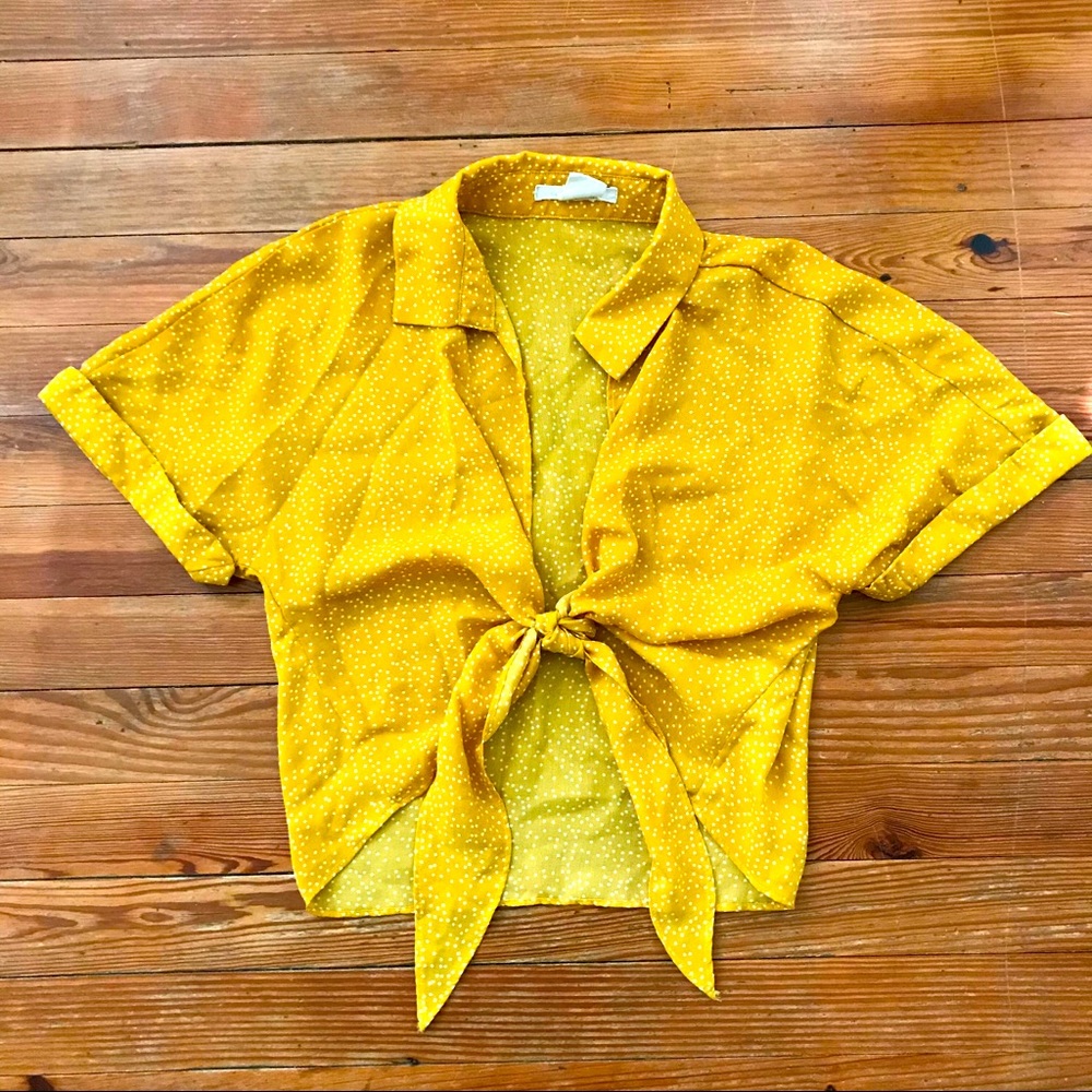 Urban Outfitters Tie Front Top - S